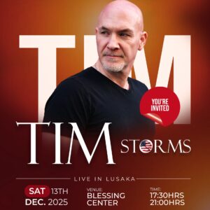 Tim Storms Returns to Lusaka Dec 2025